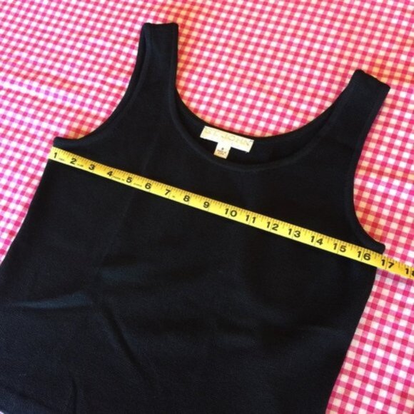 ST. JOHN Basics Black Knit Tank Top - Picture 4 of 4